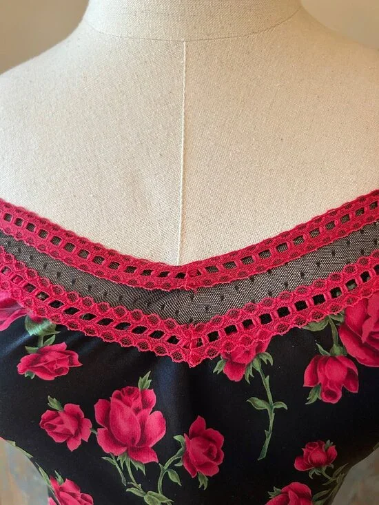 Vintage Betsey Johnson New York Silk Lace Mesh Slip Dress - Picture 4 of 14